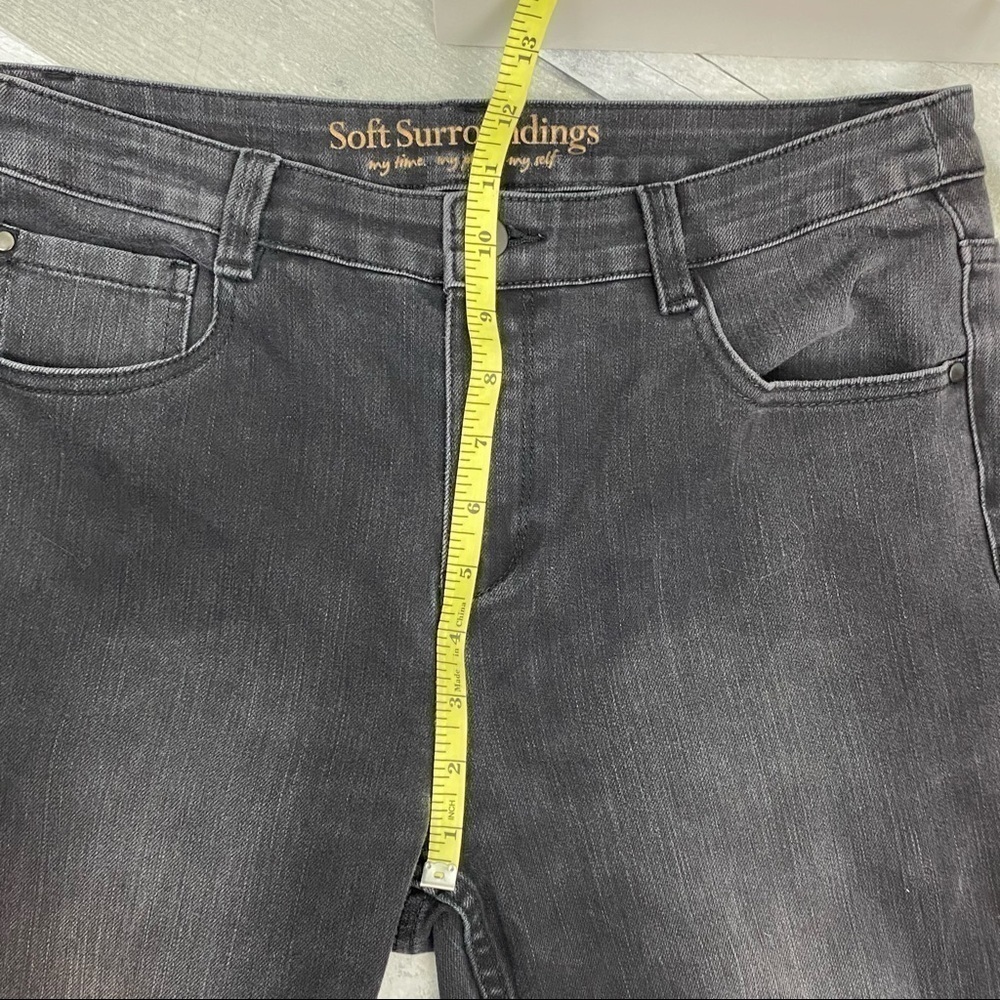 Soft Surroundings Black gray cropped tassel jeans - Picture 7 of 13